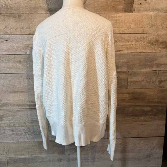 Gap for good women’s white knit open cardigan sweater in size medium - Picture 3 of 9